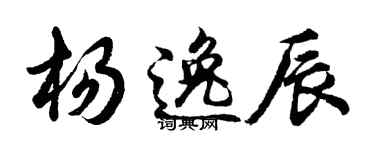 胡问遂杨逸辰行书个性签名怎么写