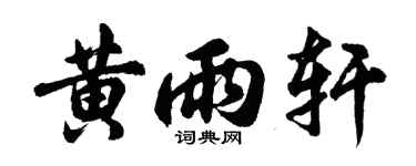 胡问遂黄雨轩行书个性签名怎么写