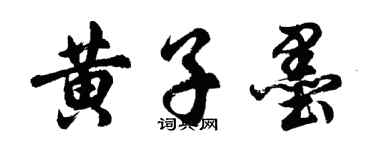 胡问遂黄子墨行书个性签名怎么写