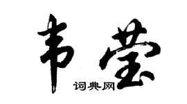 胡问遂韦莹行书个性签名怎么写