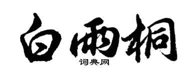 胡问遂白雨桐行书个性签名怎么写