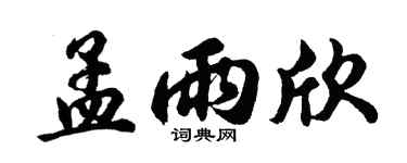 胡问遂孟雨欣行书个性签名怎么写