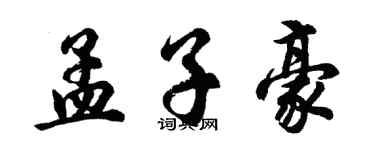 胡问遂孟子豪行书个性签名怎么写