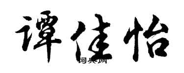 胡问遂谭佳怡行书个性签名怎么写