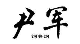 胡问遂尹军行书个性签名怎么写