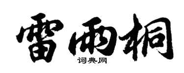 胡问遂雷雨桐行书个性签名怎么写