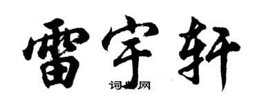 胡问遂雷宇轩行书个性签名怎么写