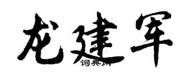 胡问遂龙建军行书个性签名怎么写