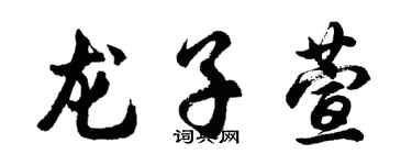 胡问遂龙子萱行书个性签名怎么写