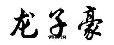 胡问遂龙子豪行书个性签名怎么写