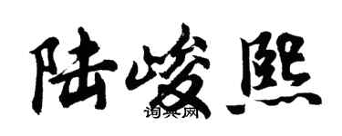 胡问遂陆峻熙行书个性签名怎么写