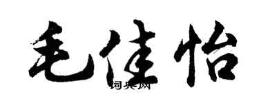 胡问遂毛佳怡行书个性签名怎么写