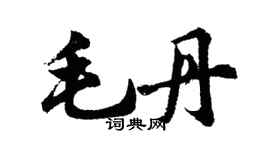 胡问遂毛丹行书个性签名怎么写