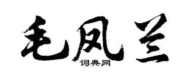 胡问遂毛凤兰行书个性签名怎么写