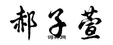 胡问遂郝子萱行书个性签名怎么写