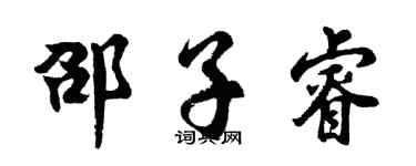 胡问遂邵子睿行书个性签名怎么写