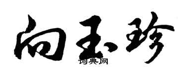 胡问遂向玉珍行书个性签名怎么写