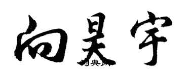 胡问遂向昊宇行书个性签名怎么写