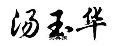 胡问遂汤玉华行书个性签名怎么写