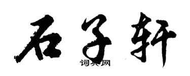 胡问遂石子轩行书个性签名怎么写