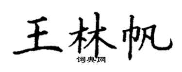 丁谦王林帆楷书个性签名怎么写