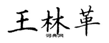 丁谦王林革楷书个性签名怎么写