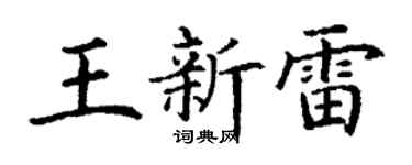 丁谦王新雷楷书个性签名怎么写