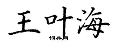 丁谦王叶海楷书个性签名怎么写