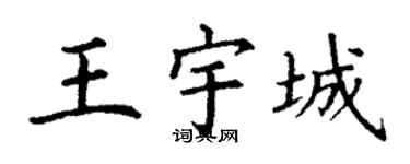 丁谦王宇城楷书个性签名怎么写