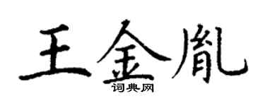 丁谦王金胤楷书个性签名怎么写