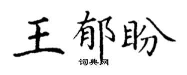 丁谦王郁盼楷书个性签名怎么写