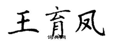 丁谦王育凤楷书个性签名怎么写