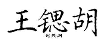 丁谦王锶胡楷书个性签名怎么写