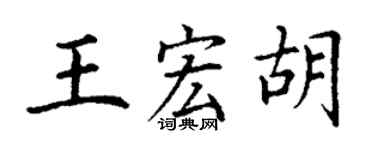 丁谦王宏胡楷书个性签名怎么写