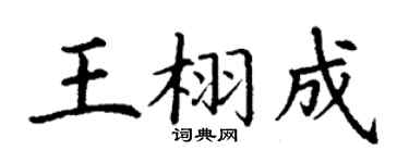 丁谦王栩成楷书个性签名怎么写