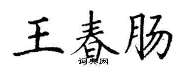 丁谦王春肠楷书个性签名怎么写