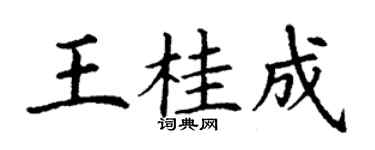 丁谦王桂成楷书个性签名怎么写