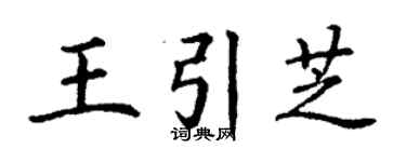 丁谦王引芝楷书个性签名怎么写