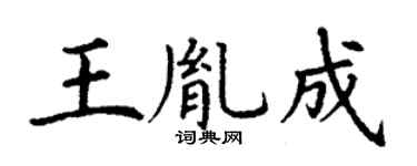 丁谦王胤成楷书个性签名怎么写