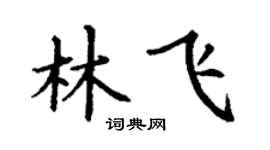 丁谦林飞楷书个性签名怎么写