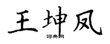 丁谦王坤凤楷书个性签名怎么写