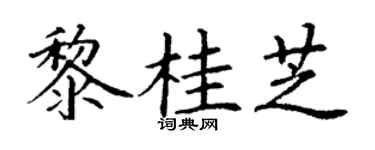 丁谦黎桂芝楷书个性签名怎么写