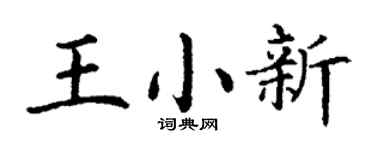 丁谦王小新楷书个性签名怎么写