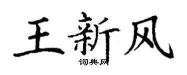 丁谦王新风楷书个性签名怎么写