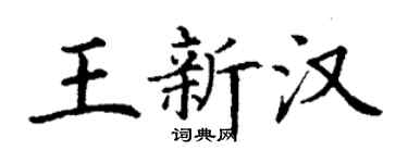 丁谦王新汉楷书个性签名怎么写