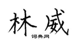 何伯昌林威楷书个性签名怎么写