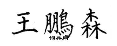 何伯昌王鹏森楷书个性签名怎么写