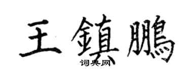 何伯昌王镇鹏楷书个性签名怎么写