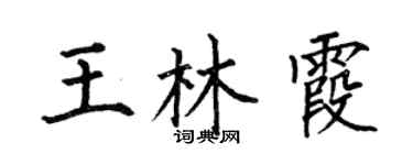 何伯昌王林霞楷书个性签名怎么写