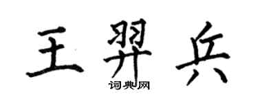 何伯昌王羿兵楷书个性签名怎么写